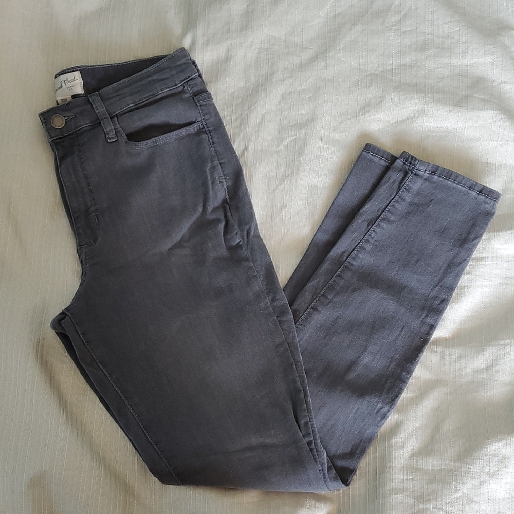 High Rise Gray Skinny Jeans